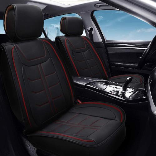 PLTCAT 5-Seat Car Seat Covers Whole-seat Coverage in Handsome Waterproof Leather Car Seat Cover Full Set Universal Fit Sedans&Suvs