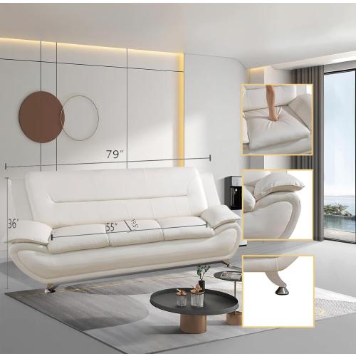 Ceitidh Faux Leather Living Room Sofa