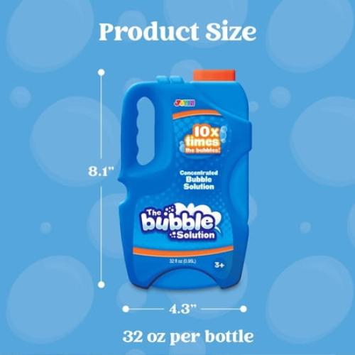 JOYIN 32 oz Bubble Solution Refills (up to 2.5 Gallon) Big Bubble Solution, Bubble Concentrated for Bubble Machine, Bubble Juice Refills