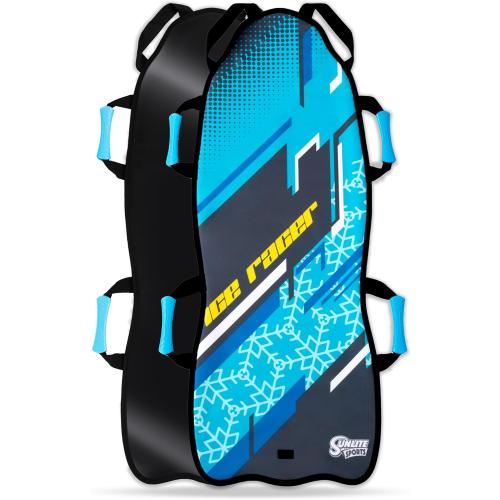 Sunlite Sports 45” Snow Sled – Foldable or Foam Style Toboggan for Kids & Adults, Reinforced Bottom, Durable Stitching & Ergonomic Handles – Lightweight & Portable Winter Sled