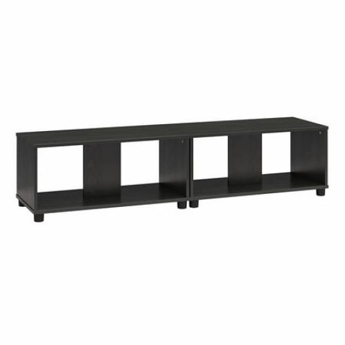 Mainstays Adjustable Side by Side or Stacking TV Stand for TVs up to 70 inches, Black Oak