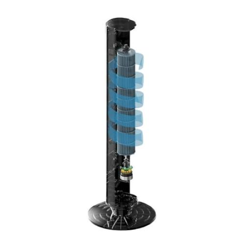 Lasko 40” WhisperForce DC Technology Tower Fan, 29 ft/s Airflow, Remote, Black, TDC401, New