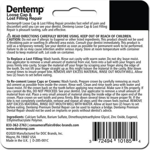 Dentemp Maximum Strength Loose Cap & Lost Filling Repair, 14  Repairs