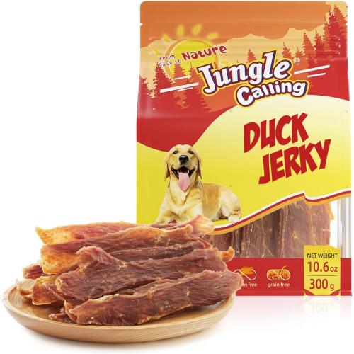 Jungle Calling Dog Treats Duck Jerky for Dogs Slow Roasted Snacks for Medium and Large Dogs Chewy Training Treats 10.6 oz