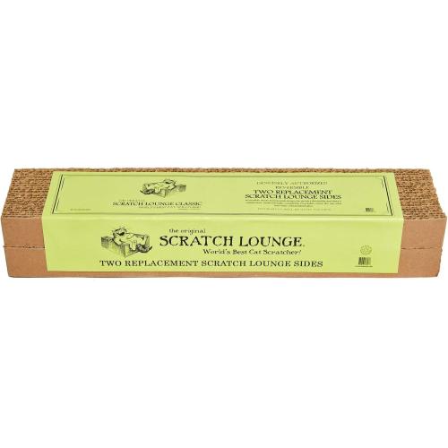 The Original Scratch Lounge - Reversible Side Replacement Scratch Pad Refills (2 Pack) - Worlds Best Cat Scratcher - Long Lasting and 100% Recyclable