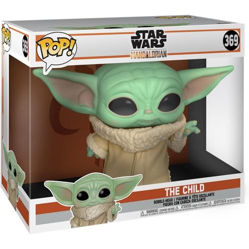 Funko Pop! Star Wars: The Mandalorian Toy, The Child Grogu, 10 Super Sized Pop!