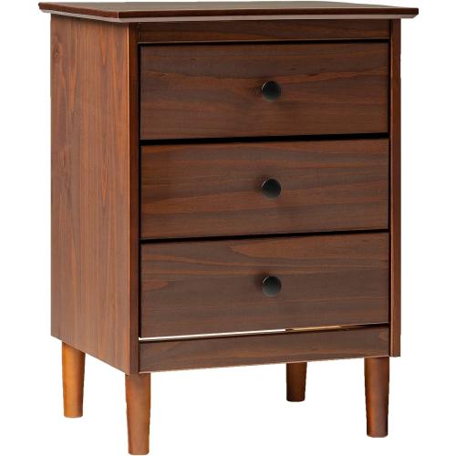 Modern 3 Drawer Simple Wood Nightstand