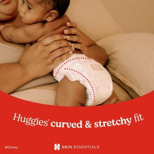 Huggies Skin Essentials Baby Diapers, Size Newborn (6-9 lbs), 76 Count