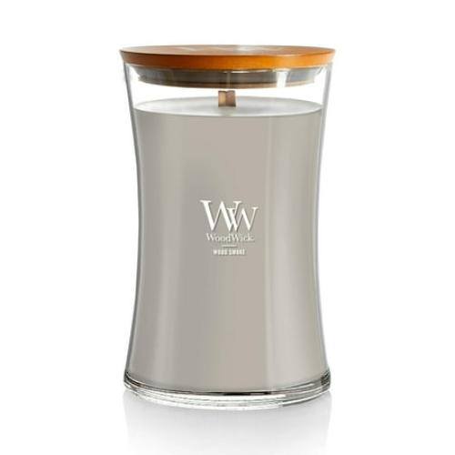 Woodwick Large Hourglass Candle, Wood Smoke, 21.5 oz
