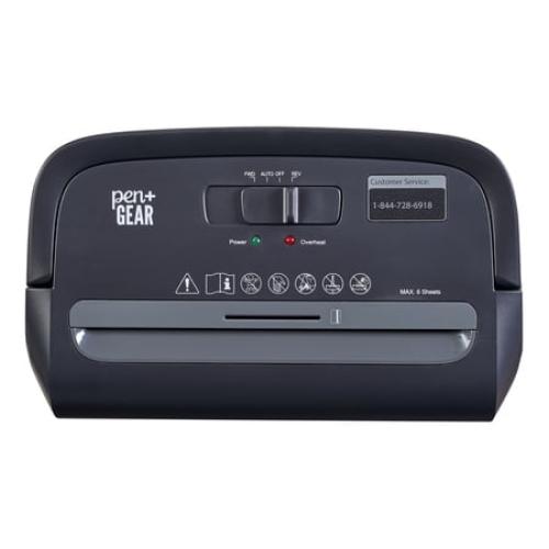 Pen Gear 6-Sheet Micro-cut Paper/Credit Card Shredder with 3.4 Gallon Bin, Black,Home and Office use