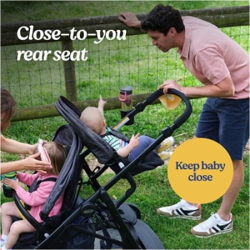 Graco Ready2Grow 2.0 Double Stroller, Black