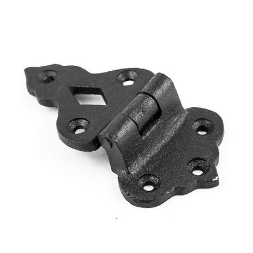 Renovators Supply Cabinet Hinges 2 Black Wrought Iron Hoosier 3/8 Offset Kitchen Cabinet Hinges w/Hardware