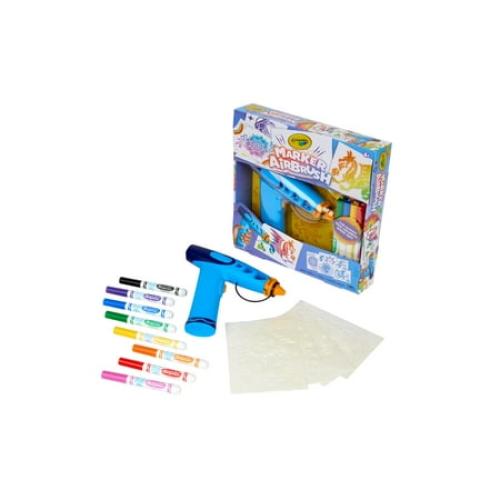 Crayola Marker Airbrush Spray Art Kit, Holiday & Christmas Gift for Kids, DIY Art Set, Creative Toys for Boys & Girls, 6 & Up