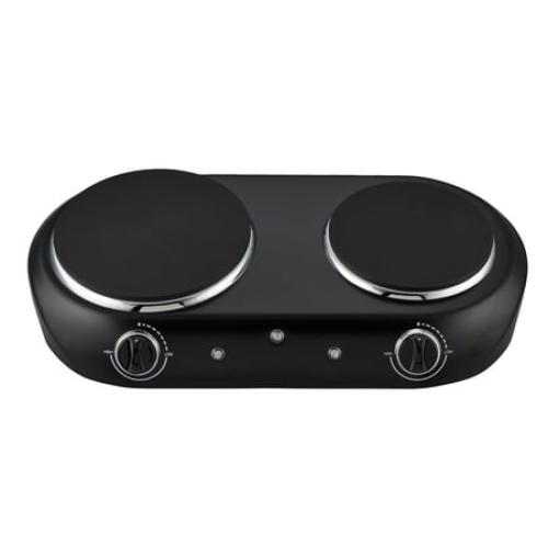 Mainstays Double Burner, 1800 W, Black Electric Cooktop, 1 Each, Assembled Product