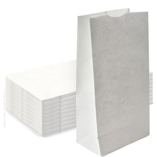 Concession Essentials 4lb White Paper Bags - Pack of 150ct. Eco-Friendly White Paper Lunch Bags. Great for Holiday Cookie Bags and Arts and Crafts.