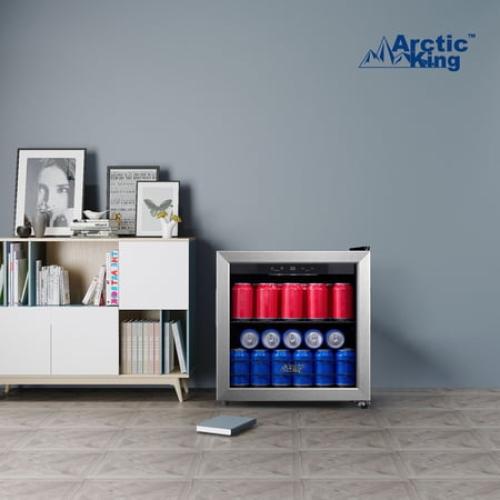 Arctic King 48-Can Stainless Steel Beverage Fridge & Cooler with Electrical Control, ARV48B1AST
