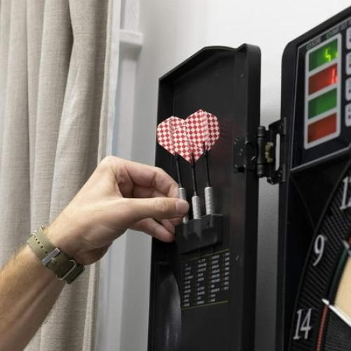 Arachnid Titanium 5400 Electronic Dartboard and Cabinet, Black