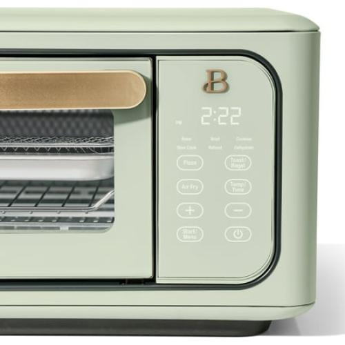 Beautiful Infrared Air Fry Toaster Oven, 9-Slice, 1800 W, Sage Green by Drew Barrymore