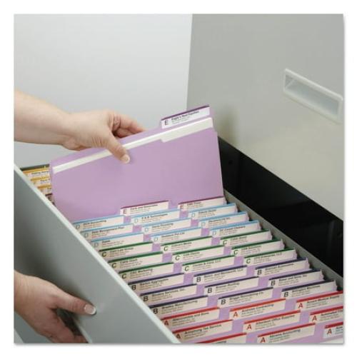 Smead Colored File Folders 1/3-Cut Tabs Letter Lavender 100/Box 12443
