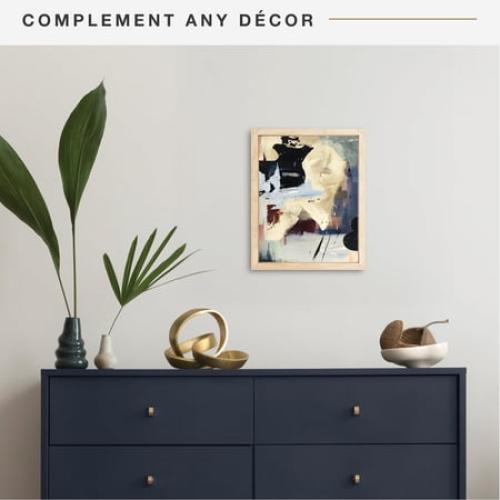 MCS Canvas Float Frames 16x20 Frame, Black Frame for Finished Canvases, Vertical & Horizontal Wall Hanging Large Frame with Adhesive for Canvas Paintings (1-Pack)