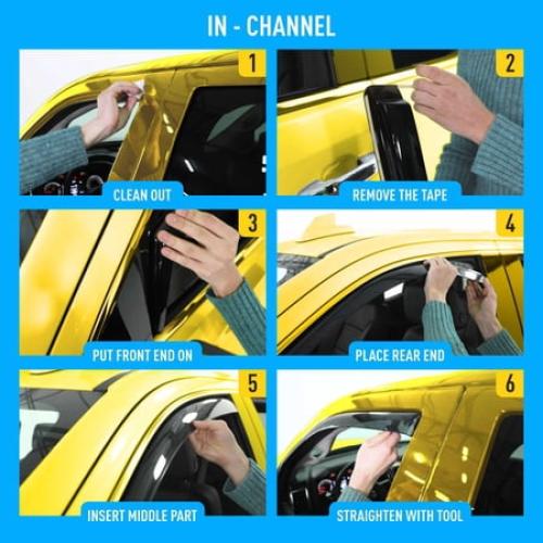 AEROGUYS Extra Durable Window Deflectors In-Channel Window Visors Rain Guards Fit for Acura MDX 2022-2026, Sun Visors, Wind Vent for Shades, Exterior Car Accessories - 4 pcs. AG0990