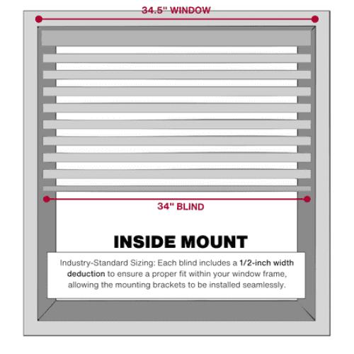Lotus & Windoware Cordless 2 Faux Wood Room Darkening Horizontal Blind, 34.5 W x 48 L, Bright White, Embossed