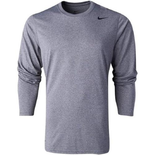 Nike Men's Legend Dri-Fit Long Sleeve T-Shirt, 727980-091 Grey/Black LARGE