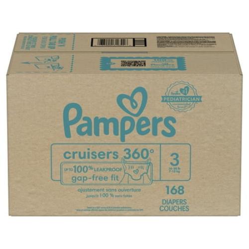 160 Pack of Size 3 Pampers Cruisers 360 Diapers Size 3, 168 Count (Select for More Options)