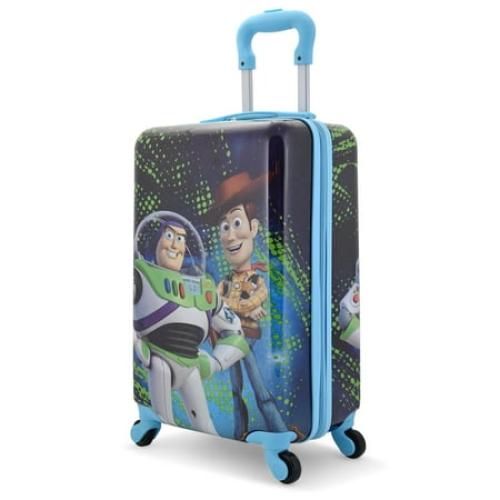 Disney Toy Story 20 Hardshell Luggage - Woody Buzz Cute & Durable Hard-side Suitcase for Travel with Spinner Wheels 20x12x8
