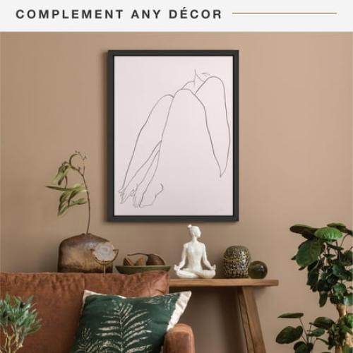 MCS Canvas Float Frames 16x20 Frame, Black Frame for Finished Canvases, Vertical & Horizontal Wall Hanging Large Frame with Adhesive for Canvas Paintings (1-Pack)