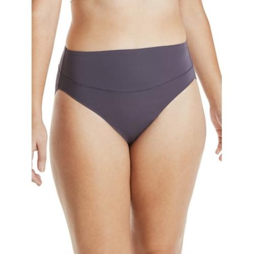 Size 9- 2XL Hanes Women's Signature Smoothing Microfiber Hi-Cut Underwear, 6-Pack