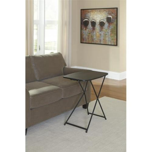 Mainstays 26 Adjustable Height Personal Folding Table, Black