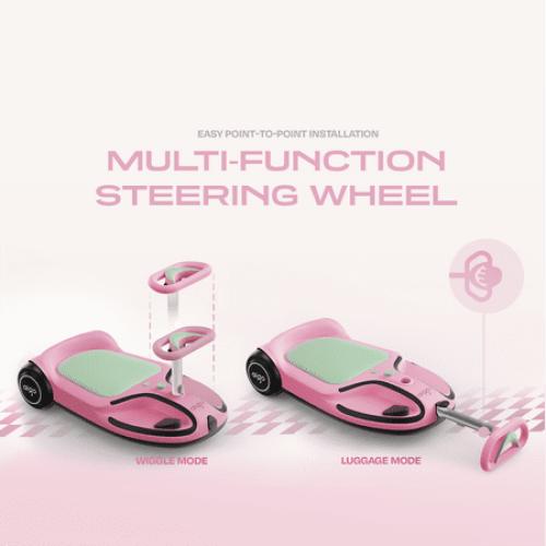 aigo Electric Wiggle Car Ride-On Toy with LED Lights