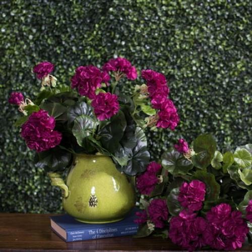 Vickerman 17.5 Artificial Purple Polyester Geranium Bush.