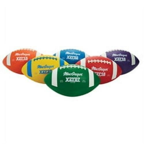 MacGregor Multicolor Youth Rubber Footballs Prism Pack - set of 6