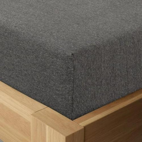 Road Trip America Jersey Sheet Set - 4 Pieces Queen Cotton Sheets Set - Stretchable Ultrasoft Luxury Knit Bed Linen (Dark Gray, Queen)