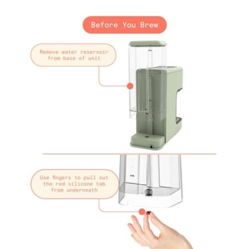 Beautiful Slim Espresso Machine with 20-Bar Pressure, Black Sesame by Drew Barrymore