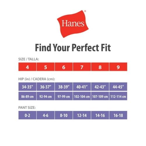 Size 9- 2XL Hanes Women's Signature Smoothing Microfiber Hi-Cut Underwear, 6-Pack