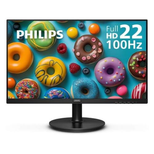 Black PHILIPS 22 (21.5 Viewable) 100 Hz VA FHD Monitor 4 ms (GtG) 1920 x 1080 Flat Panel 221V8LB