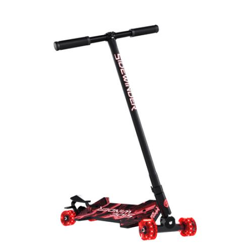 MELO Sidewinder Kids Carving Scooter with 70mm LED Wheels, Ages 5 , Red