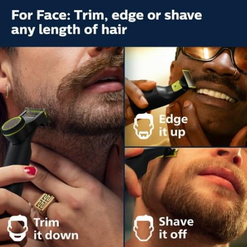 Philips Norelco Oneblade 360 Pro Hybrid Face & Body Men's Rechargeable Electric Shaver QP6542/70