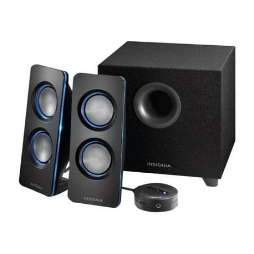 Insignia NS-5004BT - Speaker system - for PC - 2.1-channel - wireless - Bluetooth - 25 Watt (total)