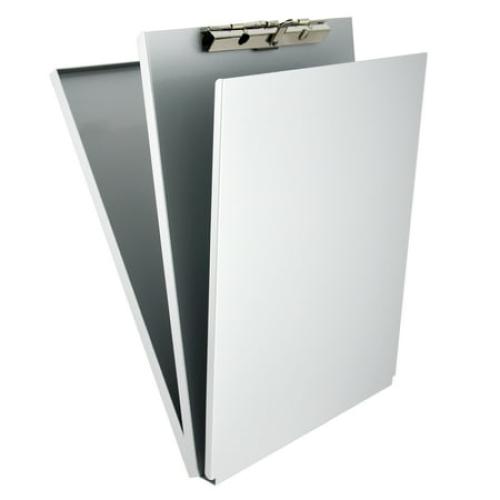 Saunders 10017 0.5 in. Clip Capacity Holds 8.5 in. x 11 in. Sheets A-Holder Aluminum Form Holder - Silver