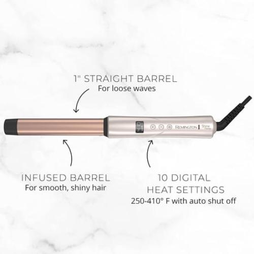 Remington Shine Therapy Straight Barrel Ceramic Wand, Champagne
