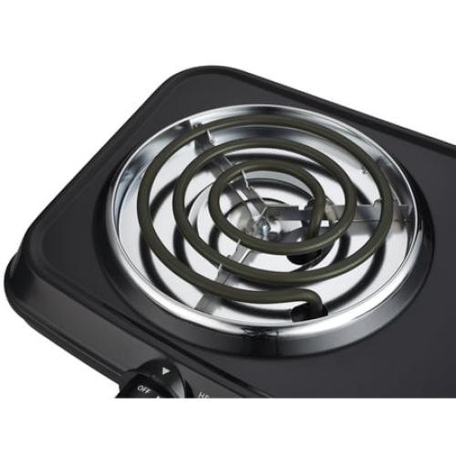 Mainstays Double Burner, 120V~ 1800W, Portable, Easy to Cook, Elegant Classic Design, 3.28 lbs