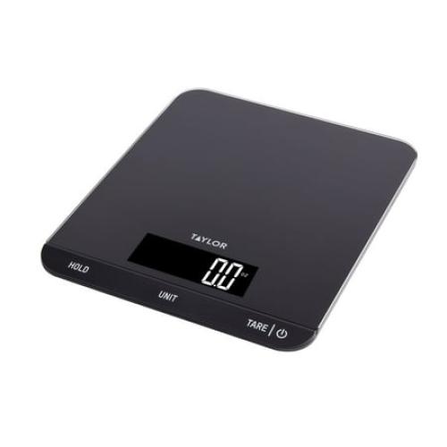 Taylor 33 LB Kitchen Glass Digital Scales Black