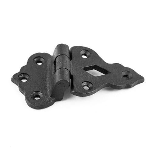 Renovators Supply Cabinet Hinges 2 Black Wrought Iron Hoosier 3/8 Offset Kitchen Cabinet Hinges w/Hardware