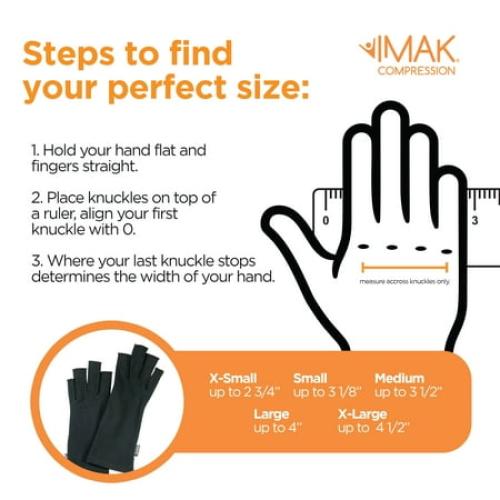 Brownmed IMAK Compression Arthritis Gloves - Medium - Black