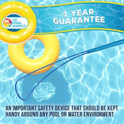 U.S. Pool Supply Swimming Pool Safety Hook - Emergency Life-Saving Rescue Equipment, Help Struggling, Drowning Swimmers, Teaching Preserver - Aluminum Alloy, Attaches to 1-1/4 Telescopic Poles