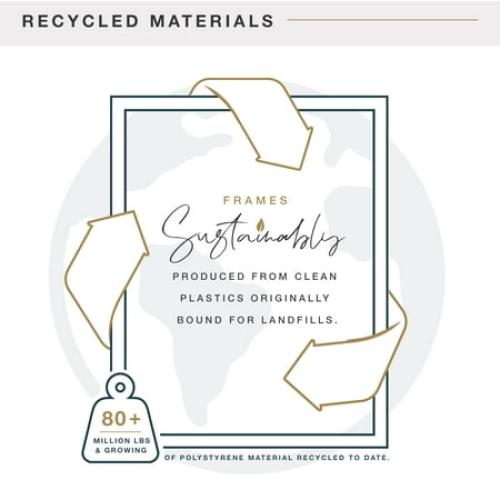 MCS Foundation 16x24 Poster Frame Traditional Brass, Vertical & Horizontal Wall Hanging Large Picture Frame for Photos, Posters & Art Prints (1-Pack)